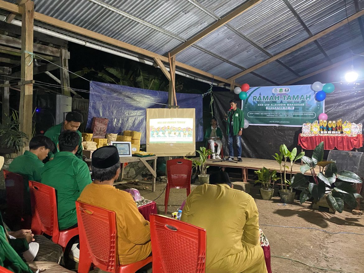 Mahasiswa KKN 76 UIN Alauddin Sukses Gelar Malam Ramah Tamah di Desa Lombo, Warga Antusias!