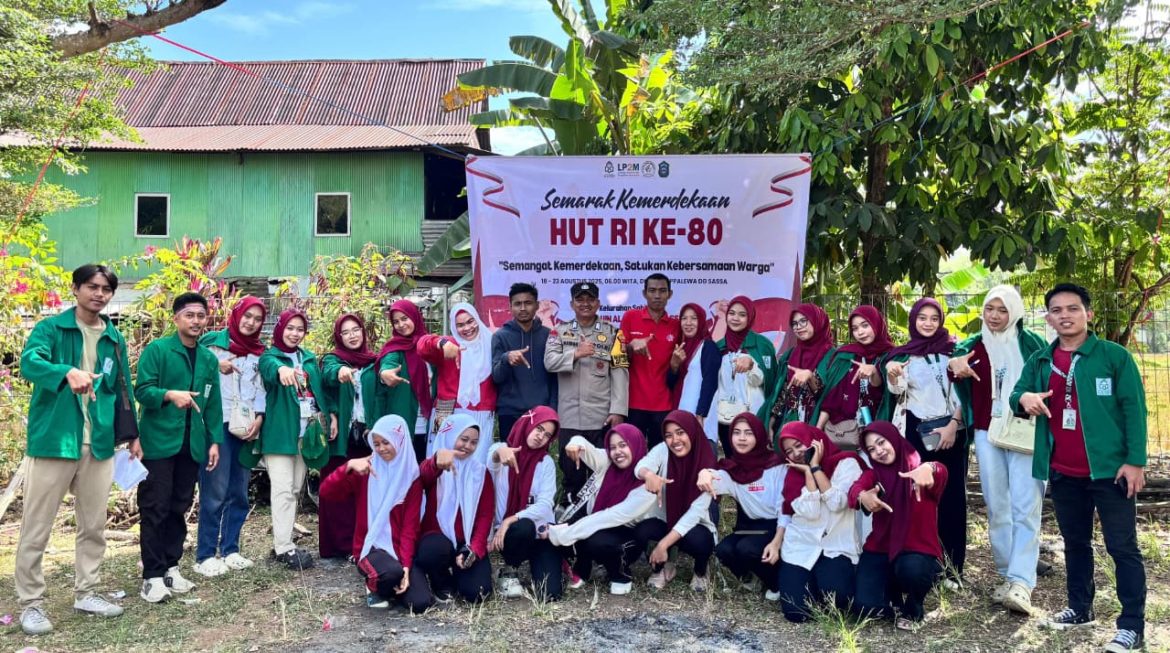 Mahasiswa KKN UIN Alauddin Makassar Angkatan 77 Bekerjasama dengan Remaja Kelurahan Sabintang Gelar Jalan Santai Meriahkan HUT RI ke-80