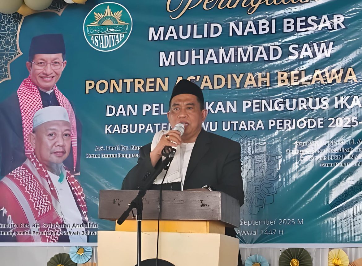 Prof. Andi Marjuni Bawakan Hikmah Maulid dan Lantik Pengurus IKAKAS Luwu Utara