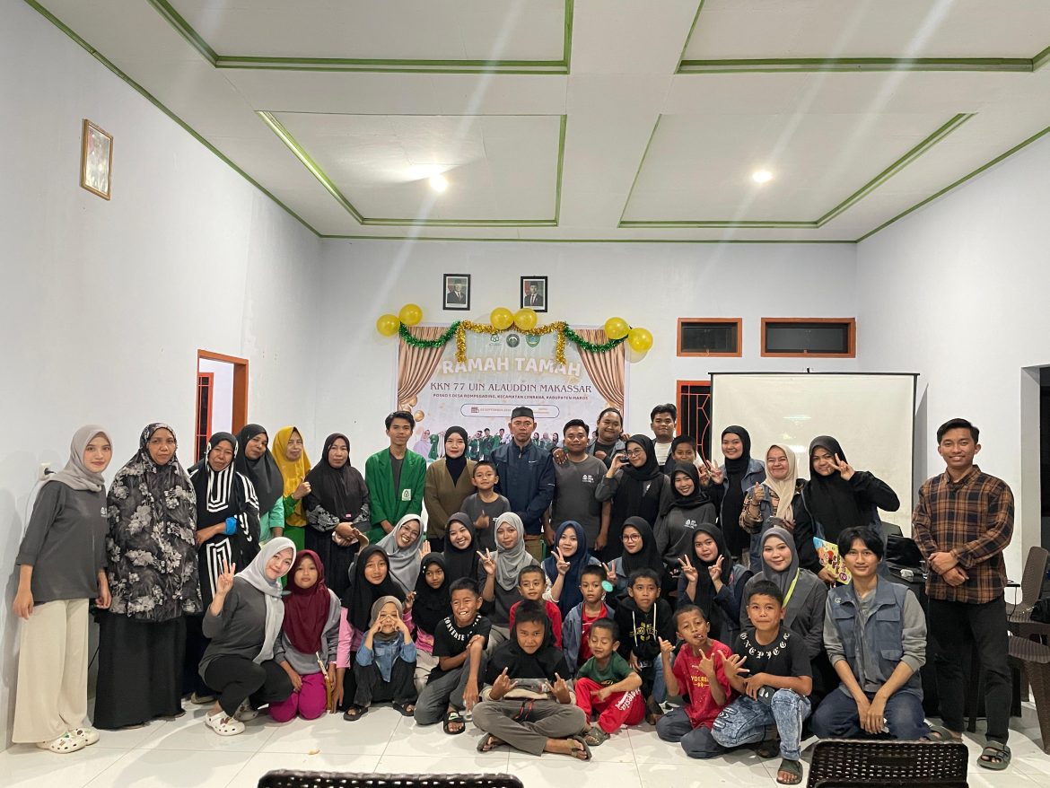 Penuh Canda, Tawa, dan Air Mata, Mahasiswa KKN UIN Alauddin Gelar Ramah Tamah di Rompegading