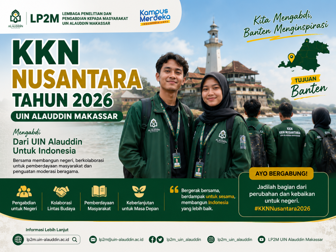 Pengumuman Hasil Seleksi Peserta KKN Nusantara UIN Alauddin Makassar di Banten
