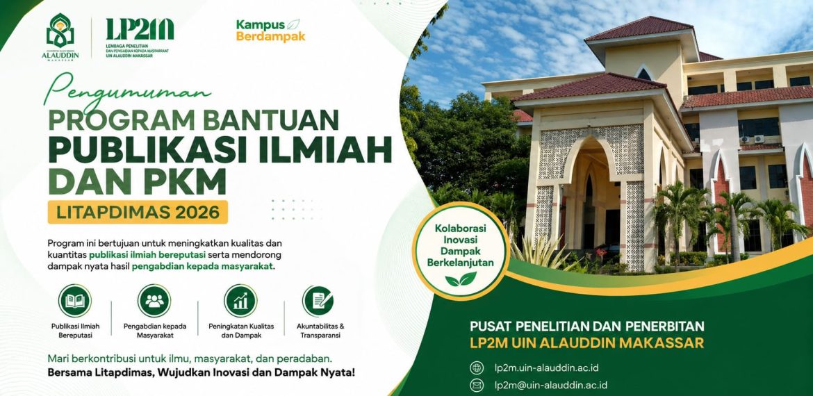 Pengumuman Program Bantuan Publikasi Ilmiah dan PKM Litapdimas 2026.